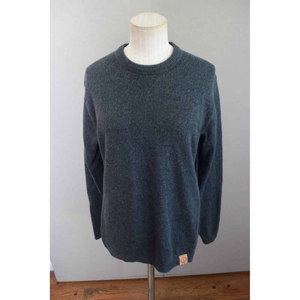 Paka Crewneck Sweater S Charcoal Grey Blue Royal Alpaca Blend Mens Knit Pullover